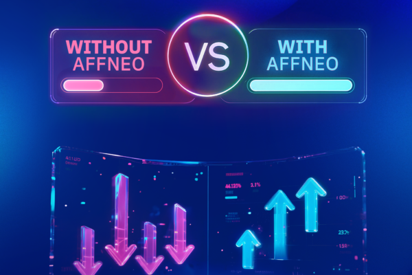 Affiliate marketer vs affiliate marketer with Affneo: real-time tracking and high-ticket offers