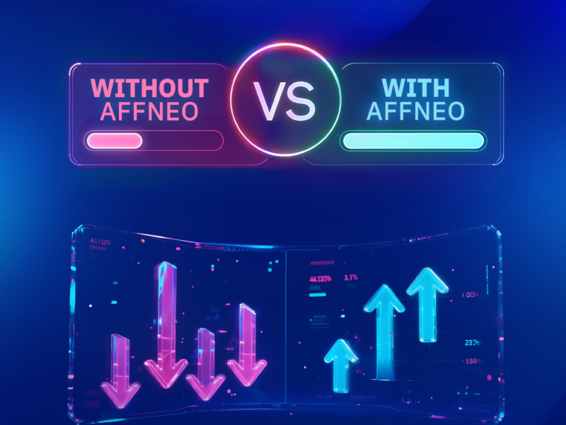 Affiliate marketer vs affiliate marketer with Affneo: real-time tracking and high-ticket offers