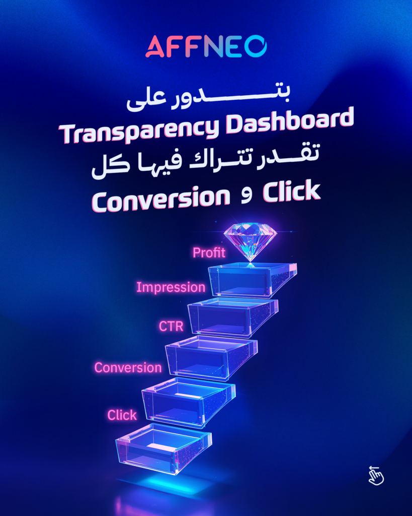 Affiliate dashboard showing clicks, conversions, and performance tracking